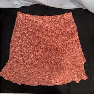 Altar'd State Red and White Dotted Pencil Skirt